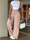Wide Leg Polyester Trousers