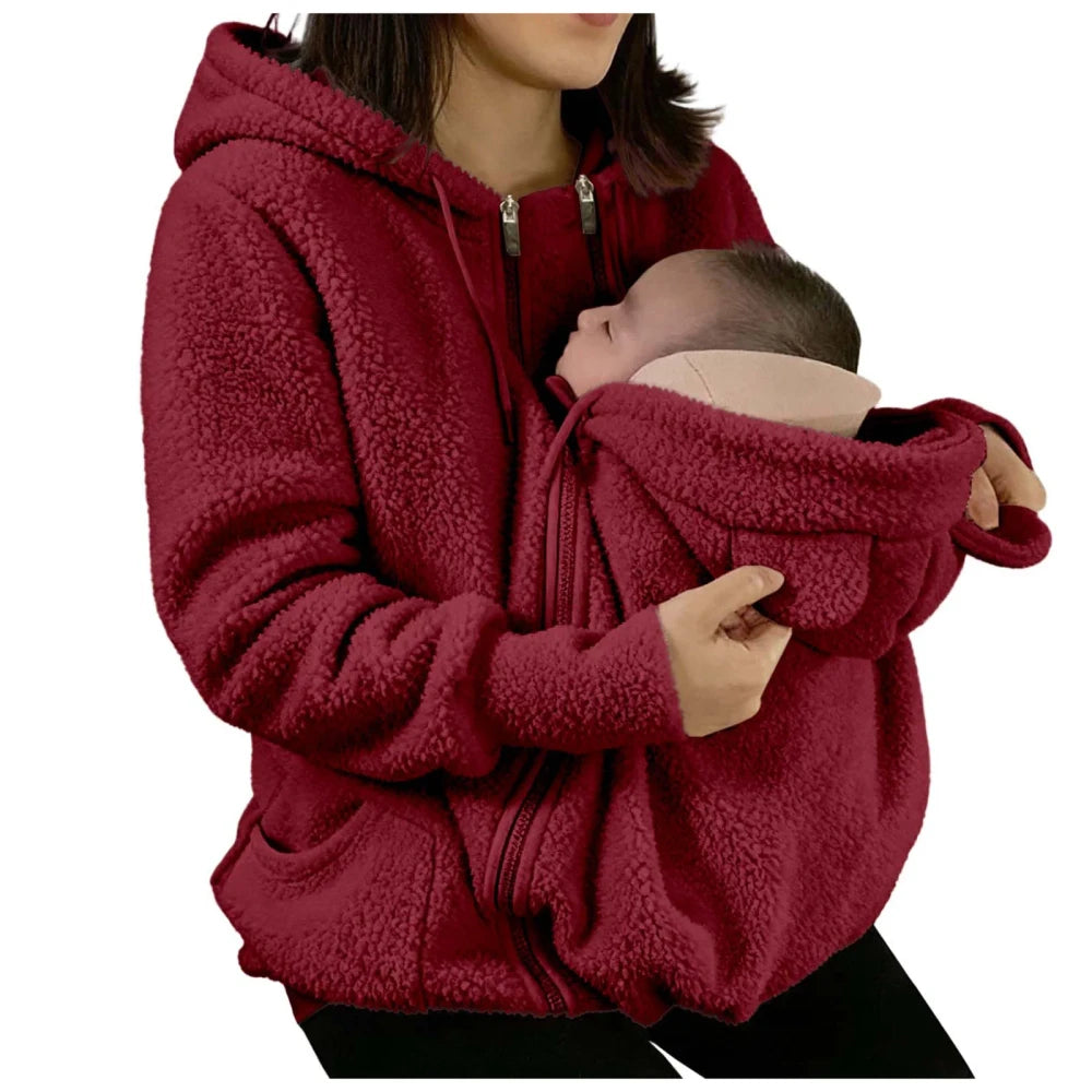 Warm Fleece Baby Carrier Hoodie