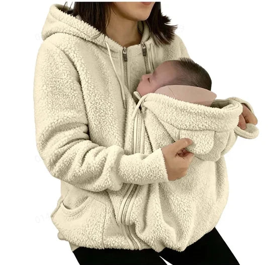 Warm Fleece Baby Carrier Hoodie