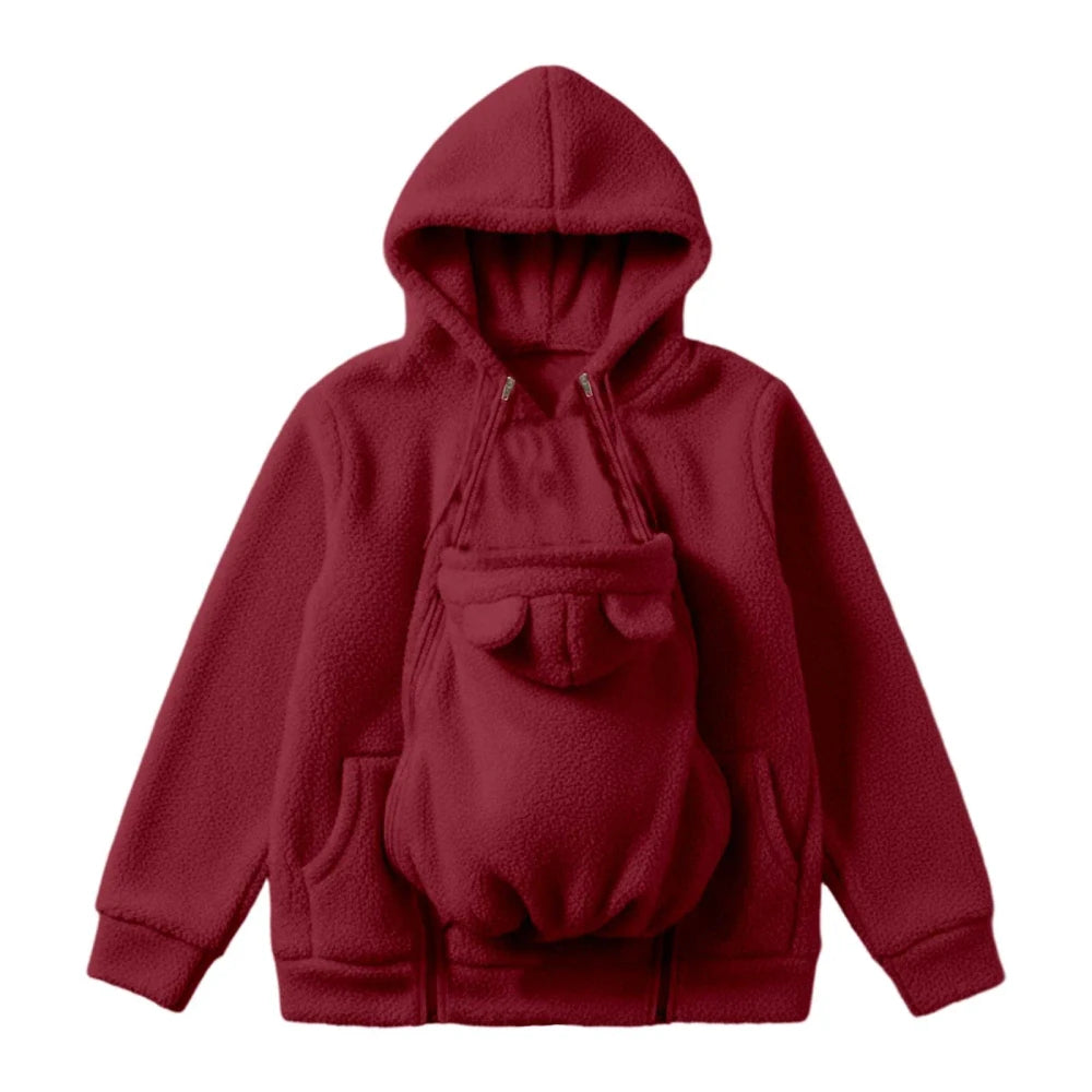 Warm Fleece Baby Carrier Hoodie