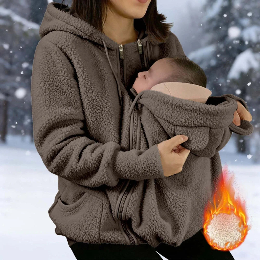 Warm Fleece Baby Carrier Hoodie