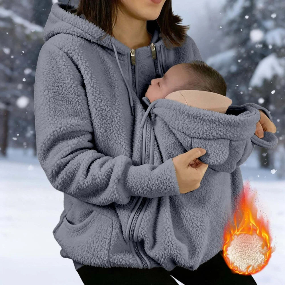 Warm Fleece Baby Carrier Hoodie