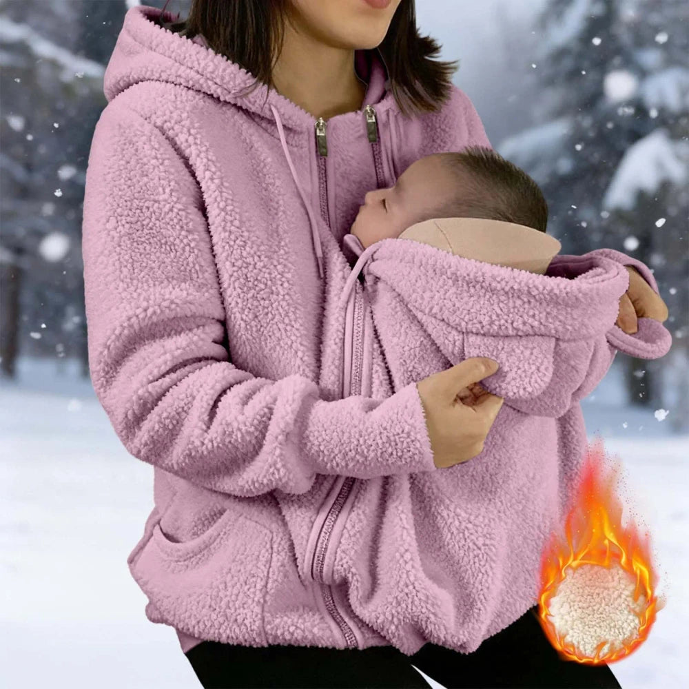Warm Fleece Baby Carrier Hoodie
