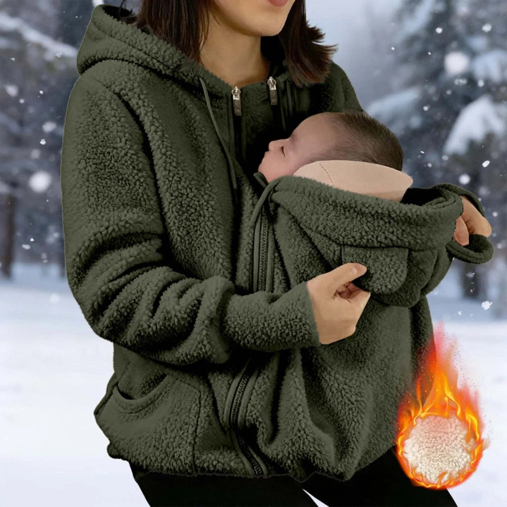 Warm Fleece Baby Carrier Hoodie